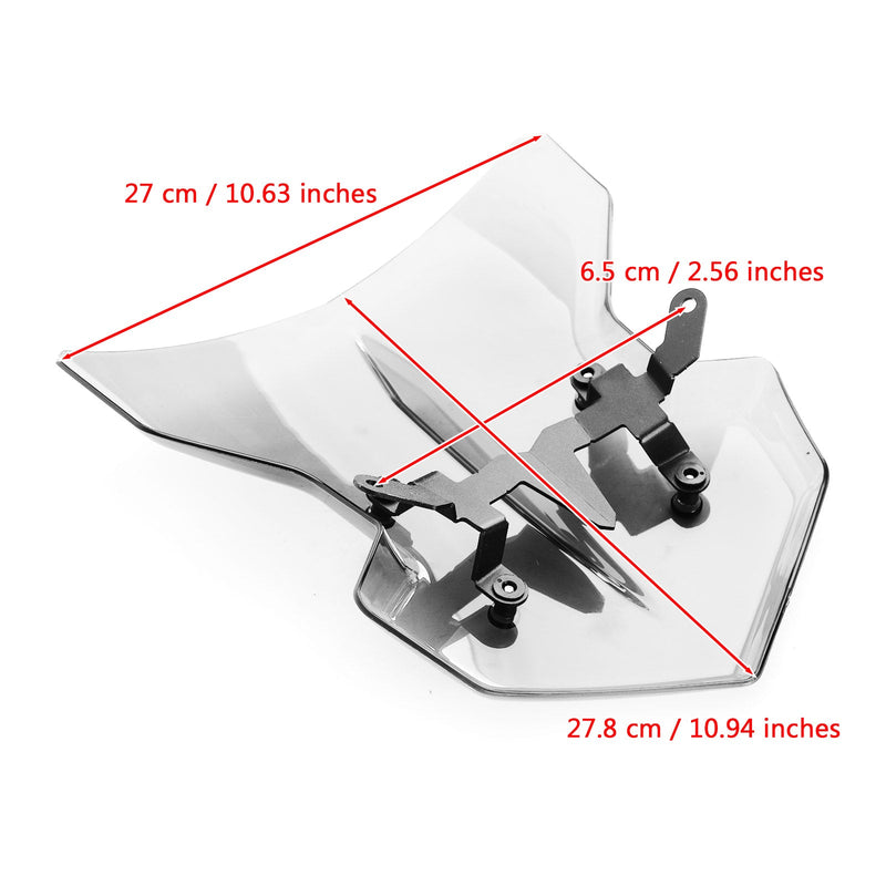 Motorrad Windschutzscheibe Windschutzscheibenschutz für Yamaha MT-03 2020 Generic