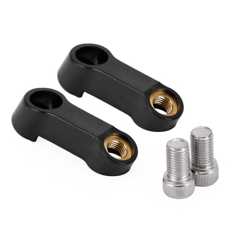 Extensão de espelho de plástico para motocicleta preto 10 mm - M10 para Yamaha