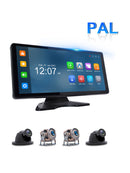 Pantalla táctil IPS Quantum de 10,36 pulgadas, 1600 x 720, para vehículos recreativos, camiones y autobuses + 4 cámaras de visión trasera