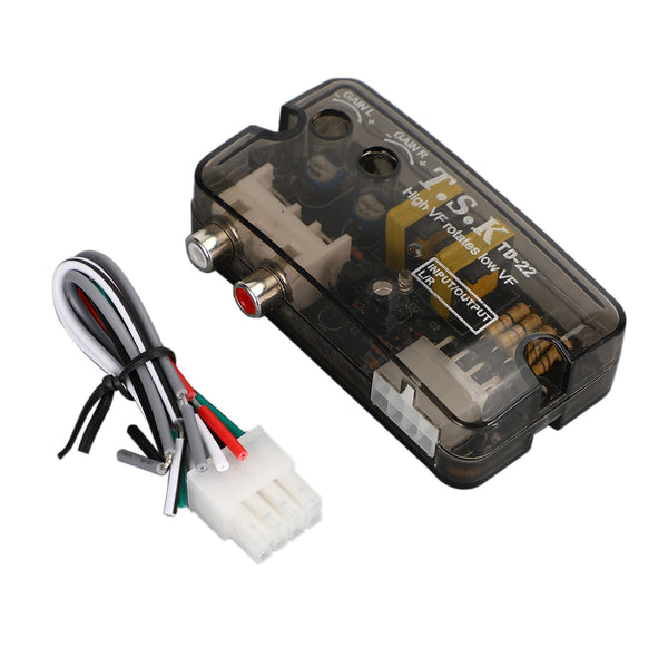 Adaptador de alto-falante estéreo conversor 12V TD-22 RCA estéreo para estéreo baixo