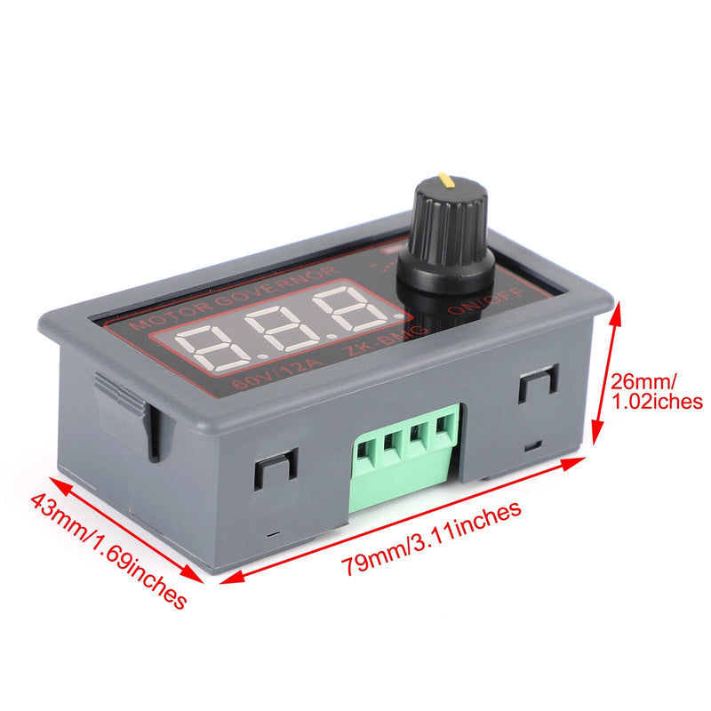 Controlador de velocidad del motor Pwm Dc 12V 24V 60V 500W Controlador de velocidad ajustable