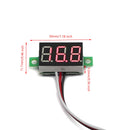 5x Mini DC 0-30V Rød LED 3-Digital Display Spænding Voltmeter Panel Kalibrerbar