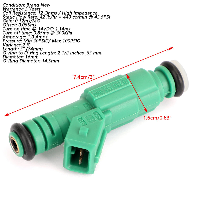 1 szt. Wtryskiwacze paliwa dla Chevrolet Ford Holden Commodore 0280155968 FJ878 Generic