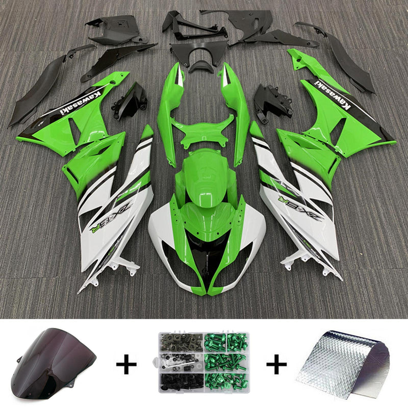 Amotopart Juego de carenado para Kawasaki ZX6R 636 2009-2012, carrocería, plástico, ABS