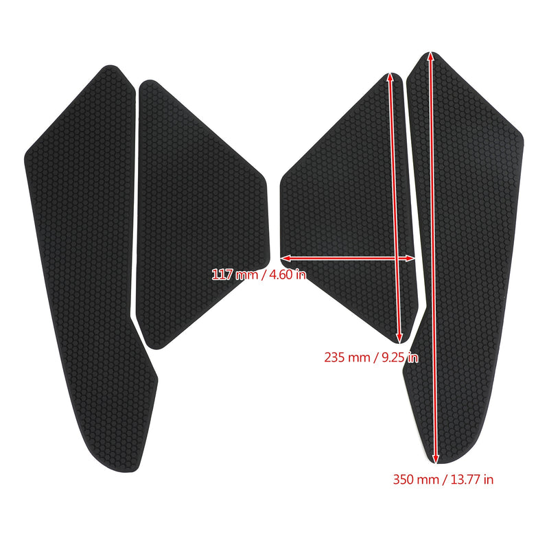 Black Side Tank Pads Traction Kree Grips for Honda CBR1000RR Fireblade 2017-2019