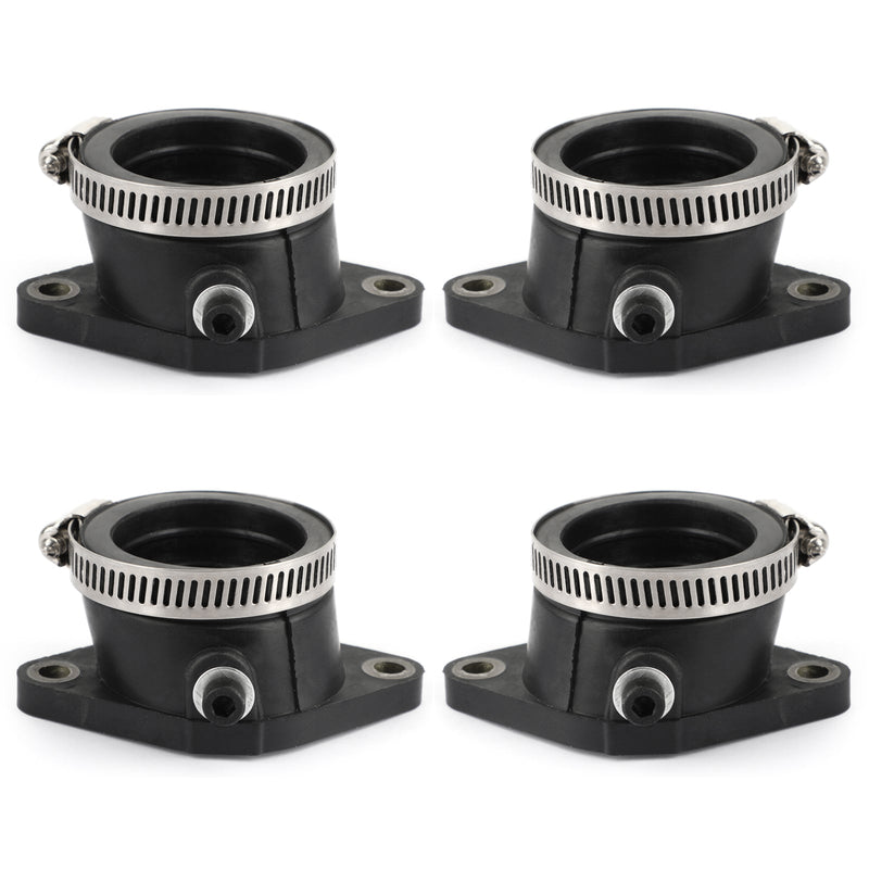 4 Intake Insulator Set w/Clamps Fit for Suzuki GS 550 E T 80-81 GS 650 E G 81-83