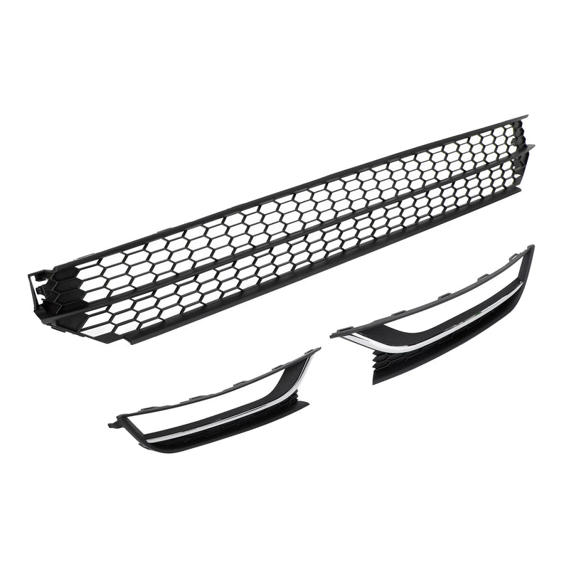 VW Passat 2012-2015 Front Nedre Grill Grill Tåkelys Deksel Black & Chrome