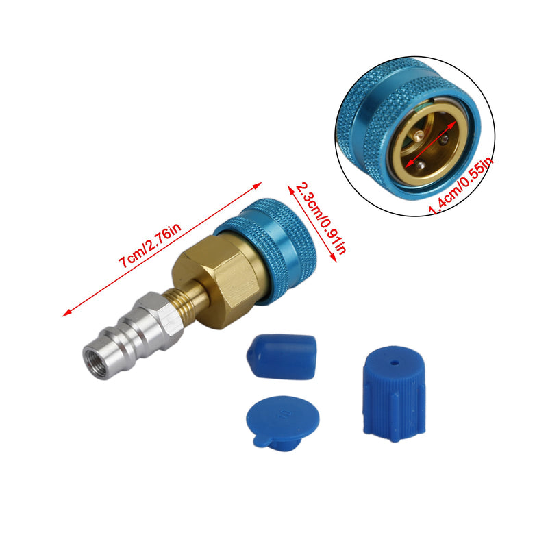 Conector rápido del lado bajo R1234YF al adaptador de manguera de carga de CA R134A