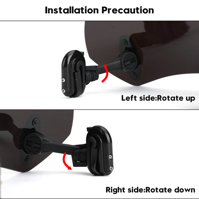 Motorrad verstellbarer Clip auf Windschutzscheibenverlängerung Spoiler Windabweiser