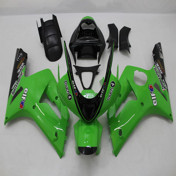 Amotopart Kawasaki ZX6R 636 2003-2004 kåpesett Body Plastic ABS