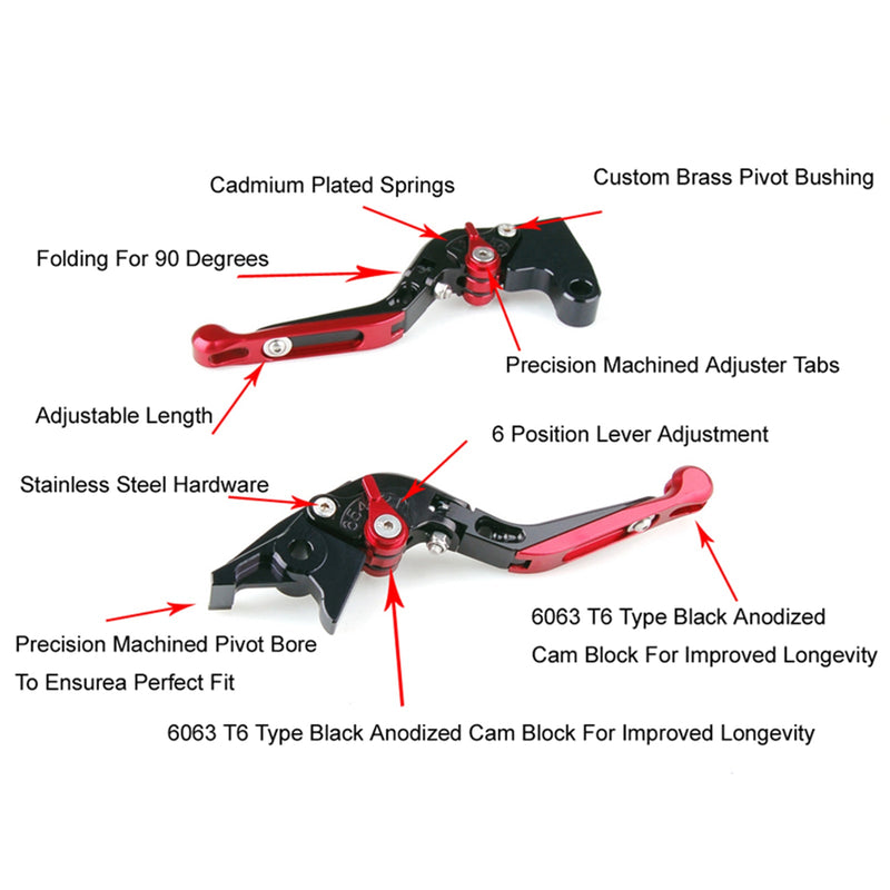 Alavanca de freio de embreagem ajustável para Honda CBR500R/CB500F 19-21 CBR300R 19-21 Genérico