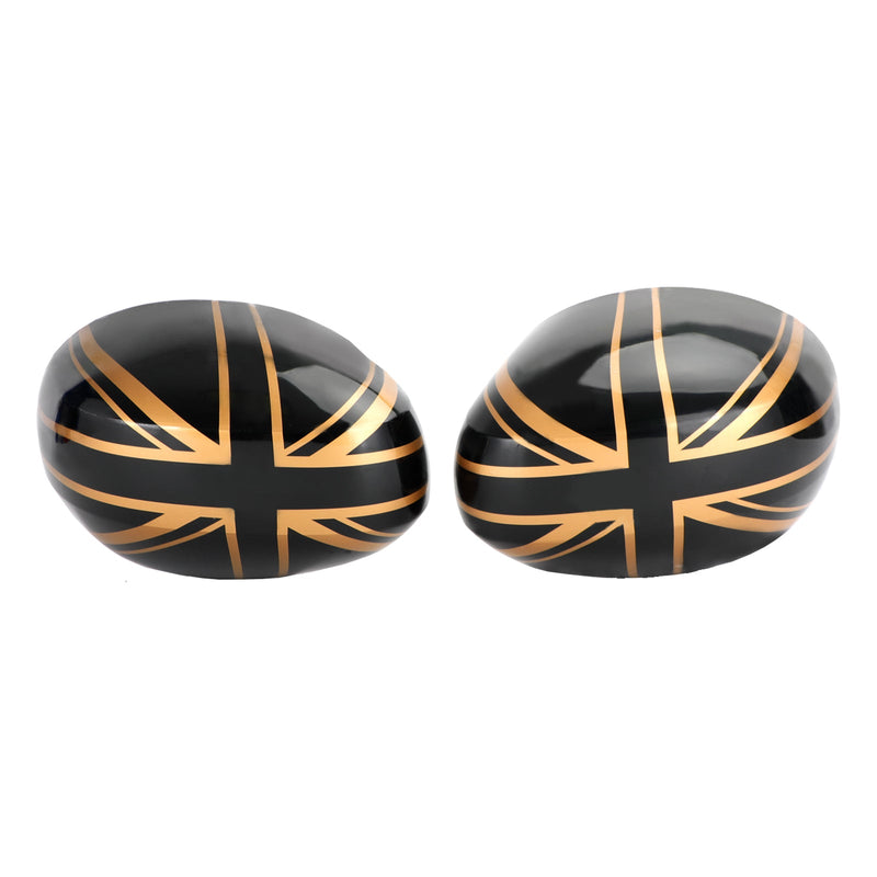 MINI Cooper F54 F55 F56 F57 F60 Black/Gold Union Jack UK flaggspeildeksler