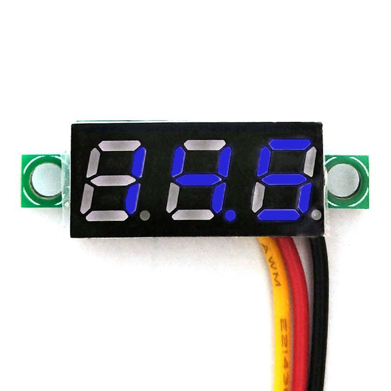 5x Mini DC 0-30V blå LED 3-digital display spänning voltmeter panel kalibrerbar