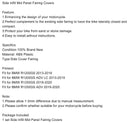 Capas de carenagem para carenagens laterais centrais adequadas para BMW R1200GS/ADV LC R1250GS/ADV Generic