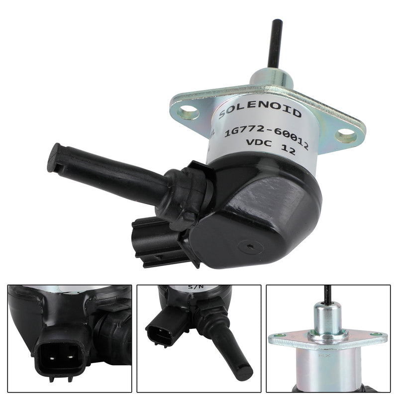 Solenoide de cierre de combustible 1G772-60012 para Kubota V3300 V3600 1G772-60014 12V