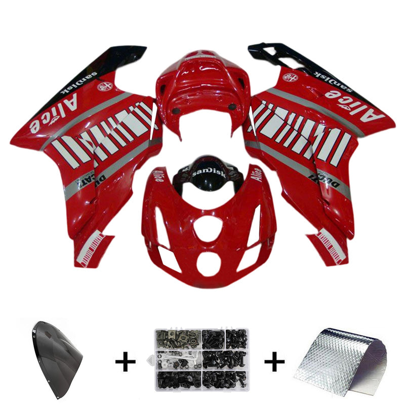 Amotopart Ducati 999 749 2003 2004 kåpa set kropp ABS