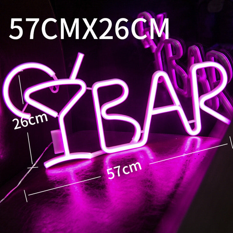 BAR Neonskyltljus LED Juice Letter Neon Tube Party Nattlampa Fedex Express