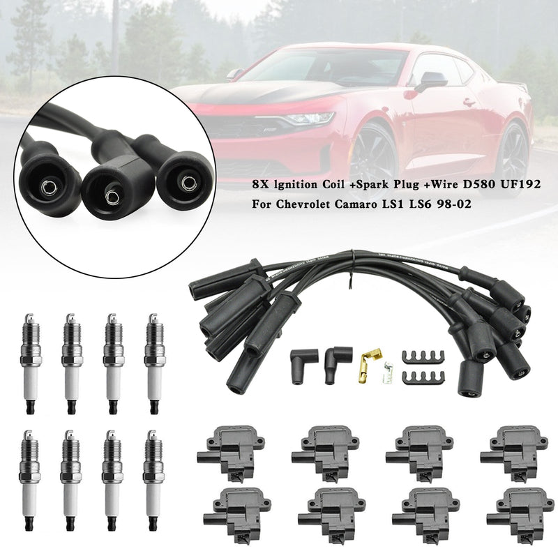 2004-2005 Cadillac CTS V V8 5,7L 8X Tennspole + tennplugg + kabel D580 UF192