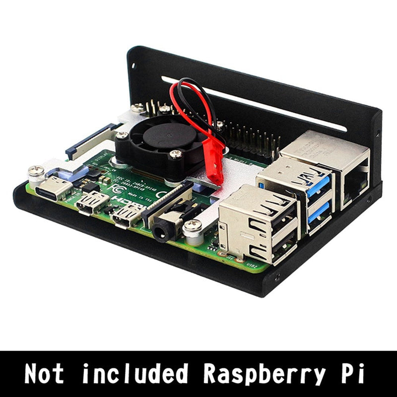 3,5-in-display aluminiumfodral + LCD-skärmjustering för Raspberry Pi 4 Model B