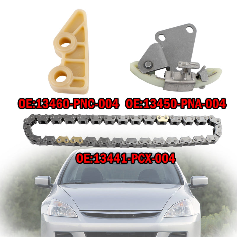 2003-2007 Honda Accord 2.4L L4 nicht für 3.0L V6 Ölpumpen-Kettenspanner-Führungssatz 13441-PCX-004 13460PNC004