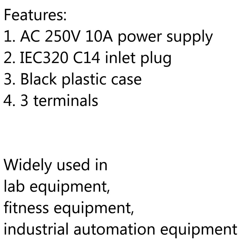 5 STÜCKE IEC320 C14 3 Pin Schraubmontage Steckdose 10A 250V Für Boot DIY AC-04