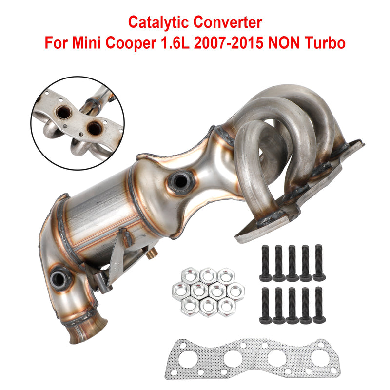 Convertidor catalítico de escape para Mini Cooper 1.6L 2007 2008-2015 NO Turbo