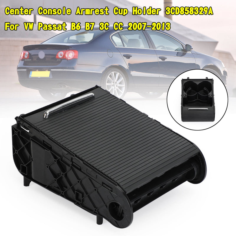 Apoio de braço do console central do porta-copos 3CD858329A para VW Passat B6 B7 3C CC 2007-2013 genérico