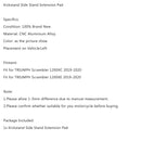 Acolchoamento da placa do suporte lateral adequado para TRIUMPH Scrambler 1200 XC 1200 XE 2019-2020