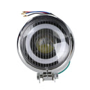 5palcový motocyklový světlomet Chrome Halo Ring DRL pro Cafe Racer Custom Bike