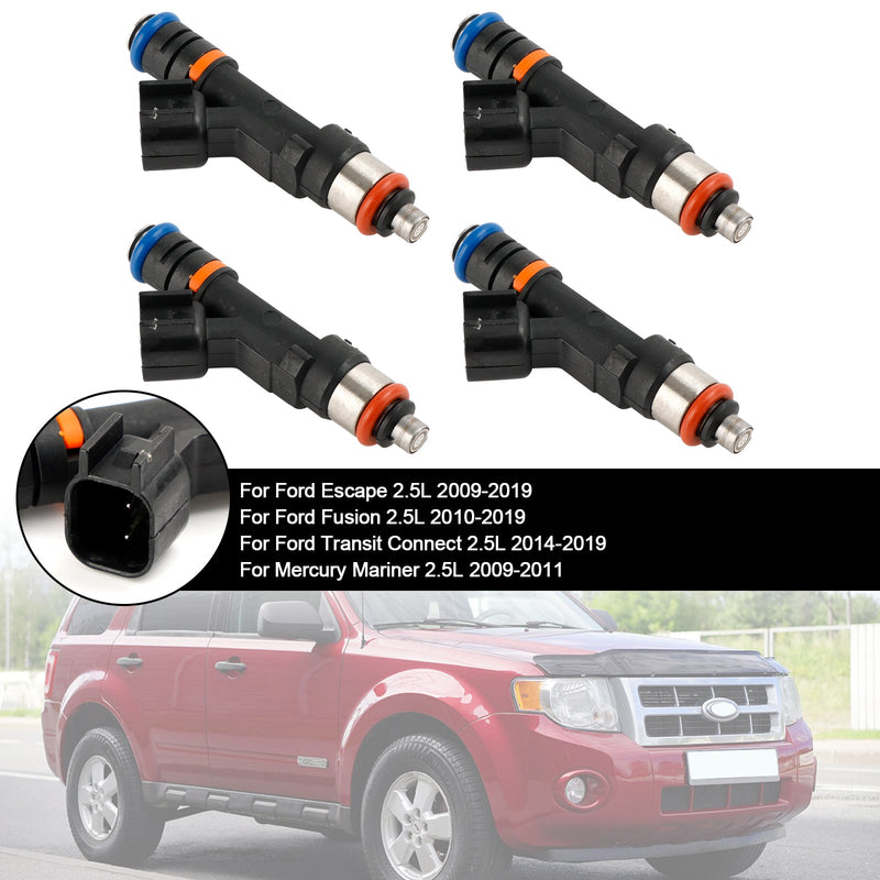 Inyector de combustible 4 Uds 0280158162 compatible con Ford Escape Fusion compatible con Mercury Mariner 2.5l4