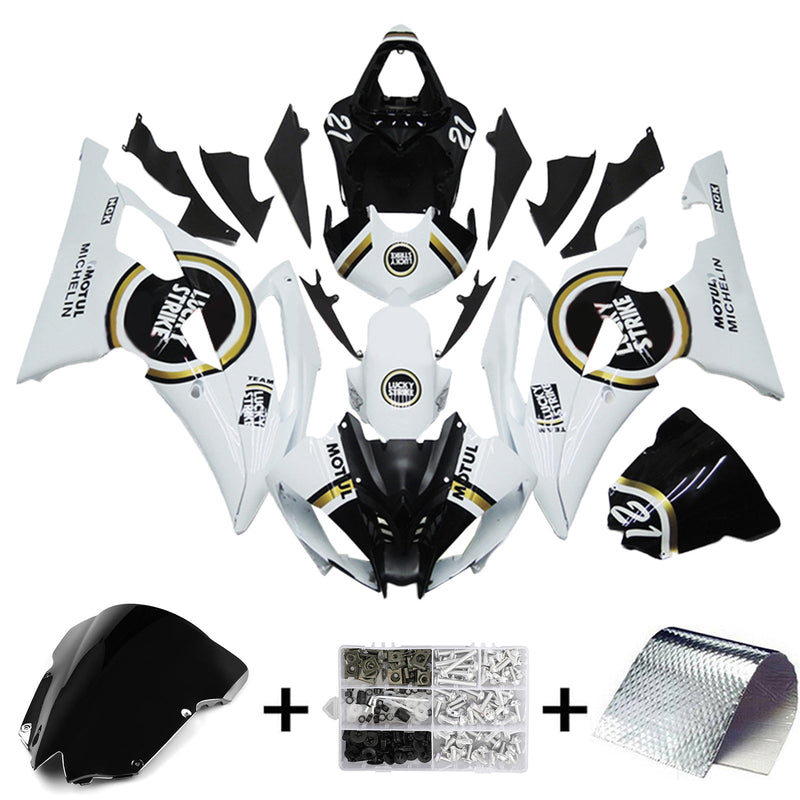 Amotopart kåpa set för Yamaha YZF 600 R6 2008-2016, kropp, plast, ABS