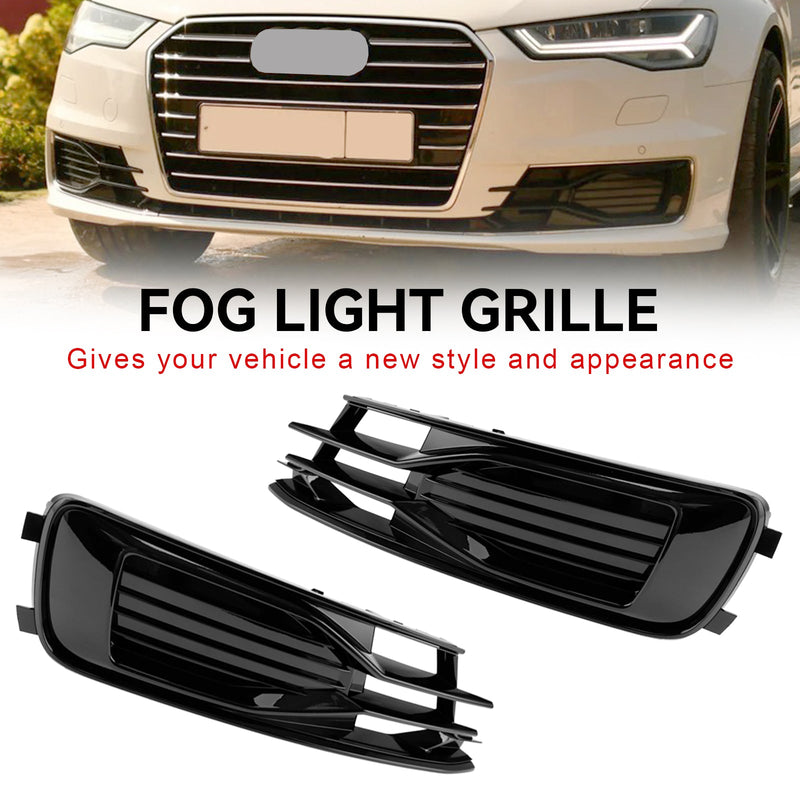 Audi A6 C7 2014-2018 2stk Frontfanger Tåkelys Grill Sort