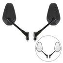 Novo espelho retrovisor preto esquerdo e direito para motocicleta cruiser chopper M10 10mm genérico