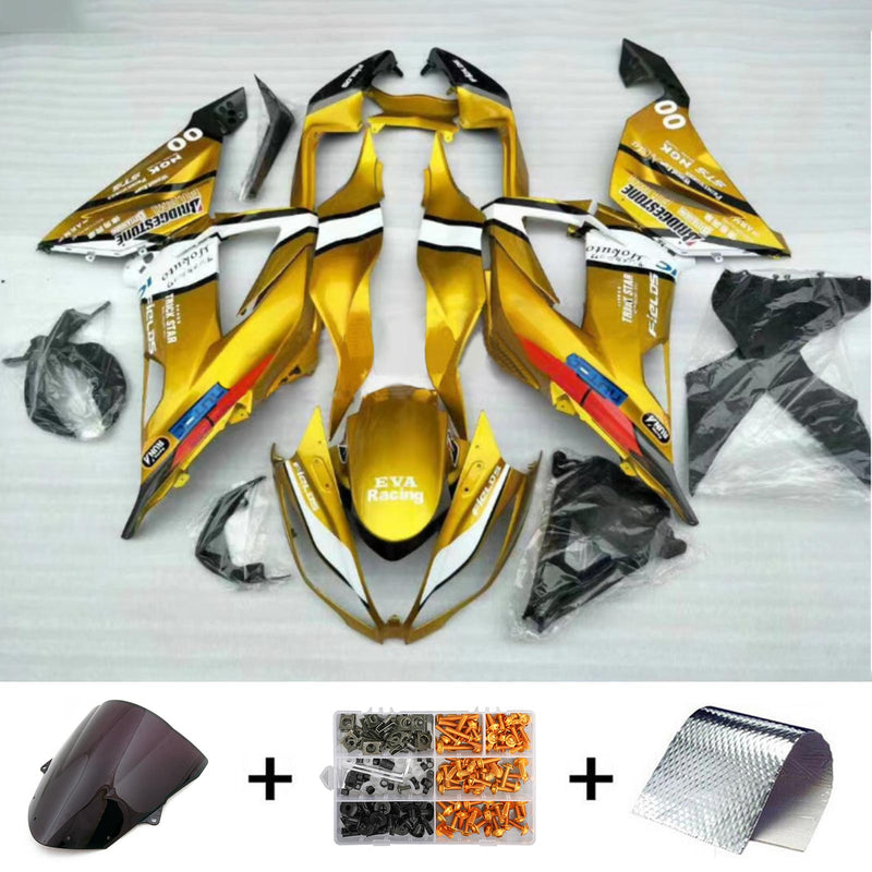 Amotopart Juego de carenado para Kawasaki ZX6R 636 2013-2018, carrocería, plástico, ABS