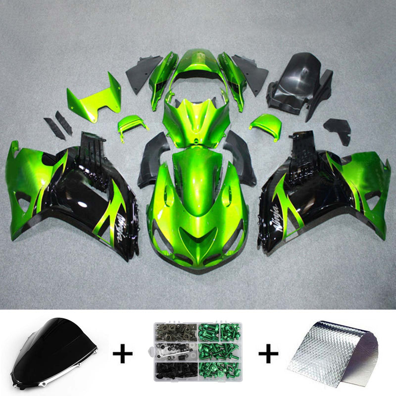 Amotopart kåpa set för Kawasaki ZX14R 2006-2011, kropp, plast, ABS