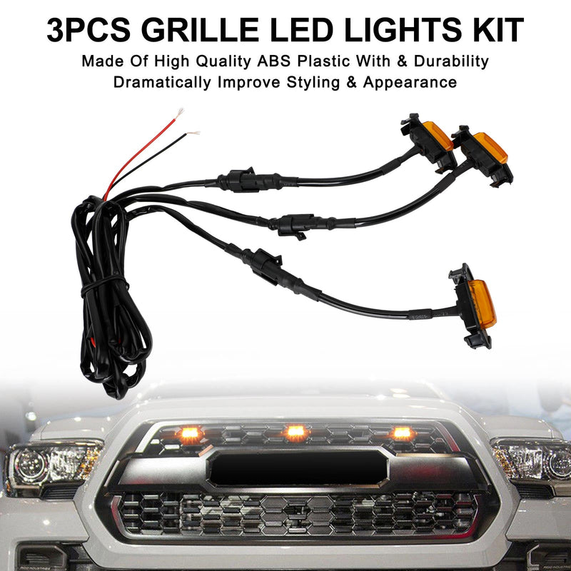 2001-2011 2016-2023 Toyota Tacoma TRD PRO 3PCS etupuskurin konepellin ritilän LED-valot