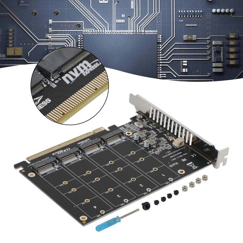 M.2 NVME SSD - PCI-E 4.0 X16 sovitinlaajennuskortti tukee PH44 2280 2242