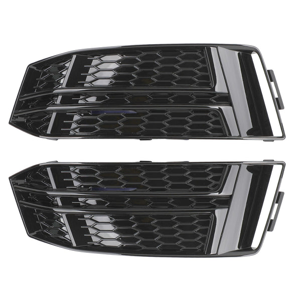Cubierta de luz antiniebla negra para rejilla de parachoques Audi A4 B9 S-Line 2016-2018