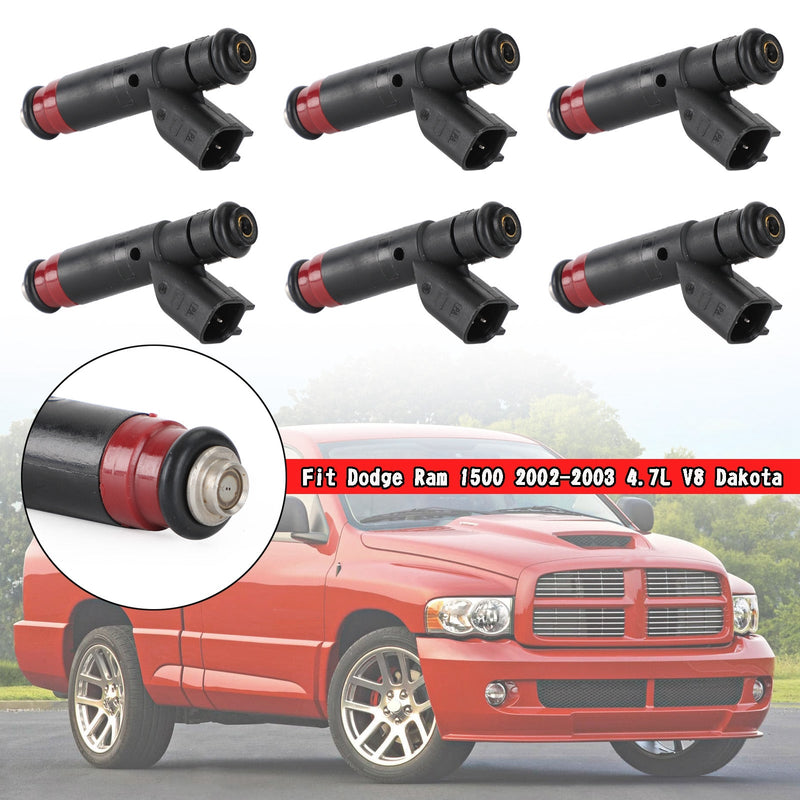 8 x Einspritzdüsen 53032145AA passend für Dodge Ram 1500 2002–2003 4,7 l V8 Dakota Generic