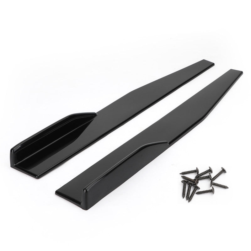 Paar 86 cm Auto glänzend schwarze Seitenschweller Rocker Splitter Diffusor Winglet Wings Generic