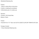 Clipe retentor de pára-brisa de carrinho de golfe se encaixa em EZGO CLUB CAR YAMAHA genérico