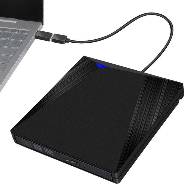 Czarny zewnętrzny odtwarzacz DVD typu C USB 3.0 do laptopa, nagrywarka CD Rw