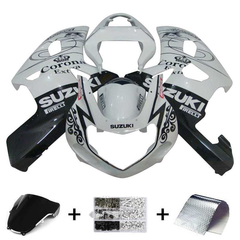 Amotopart Suzuki GSXR1000 2000-2002 K1 K2 kåpa Set Body Plast ABS