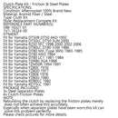 Clutchsett stål og friksjonsskiver egnet for Yamaha DT50 RZ50 DT80 TDR80 YZ80 Generic