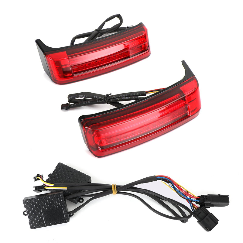 LED-sadelväska Sadelväskor Run Brake Turn Lamp Lights For Touring 2014-2021 Generic