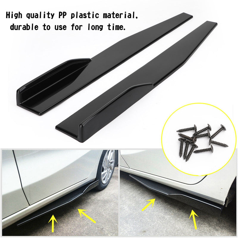 Paar 86 cm Auto glänzend schwarze Seitenschweller Rocker Splitter Diffusor Winglet Wings Generic