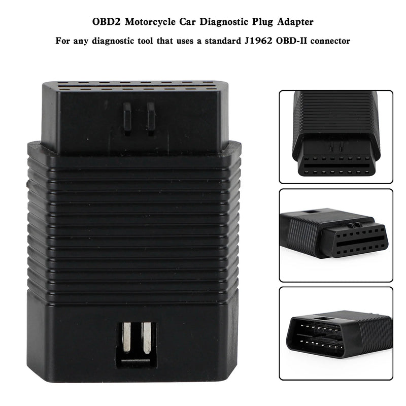 OBD2 Scanner Partner Conector adaptador de diagnóstico macho a hembra de 16 pines