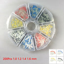 Dental Fiber Posts 1.0 1.2 1.4 1.6mm-Glasfaserstifte für Zahnrestauration 200 Stück