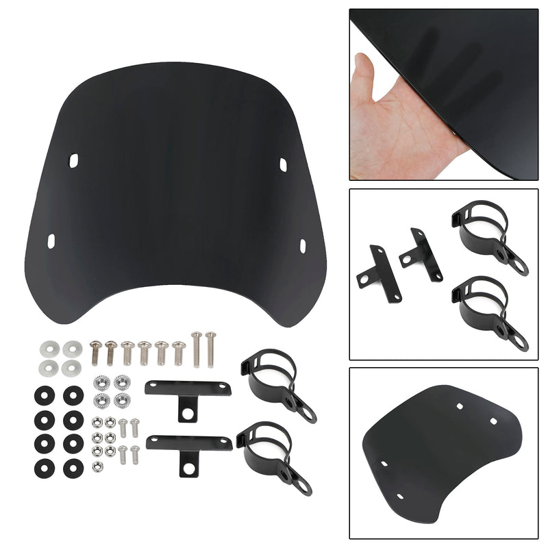 Motorcykel med 28-41mm framgaffel Universal Windshield WindScreen