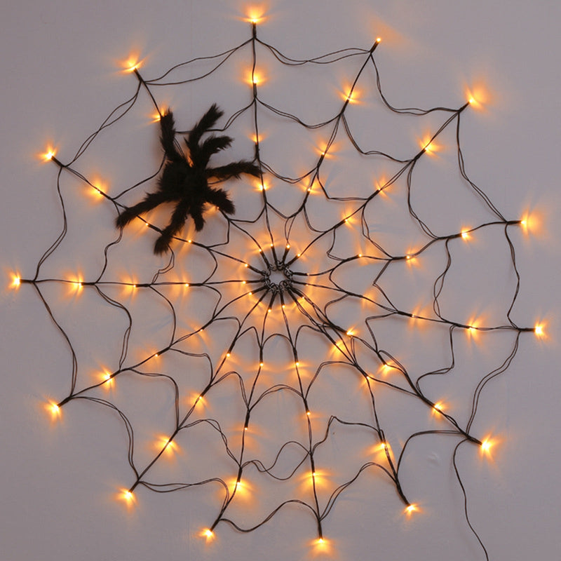 Halloween-koristeet Net Lights Indoor Outdoor Party Garden Decoration + Spider